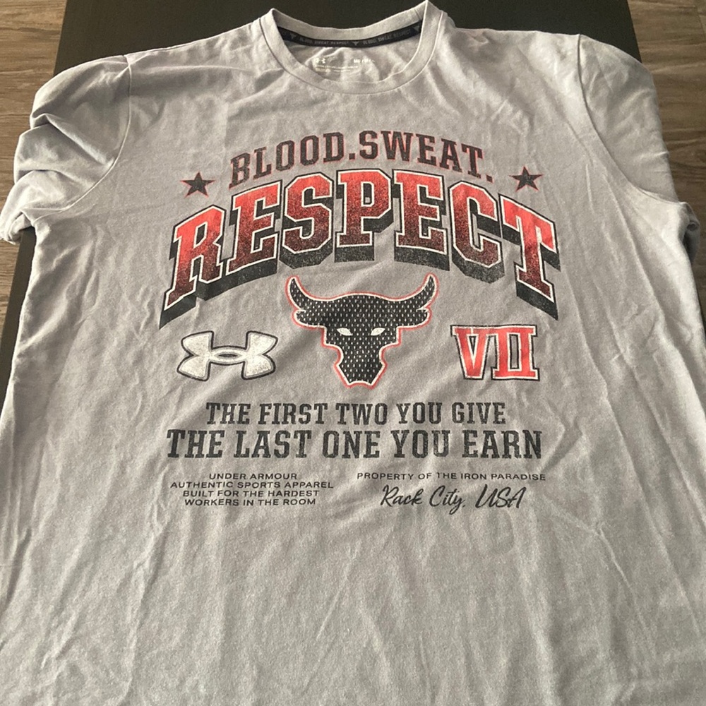 Under Armour Project Rock, Blood. Sweat. Respect Tee